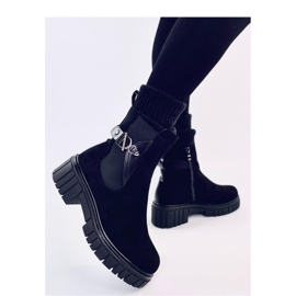 Errol Bottines plateforme noires - Inello le noir 2