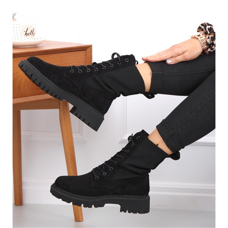 Bottes militaires à tige chaussette Nevada Noir - Inello 2