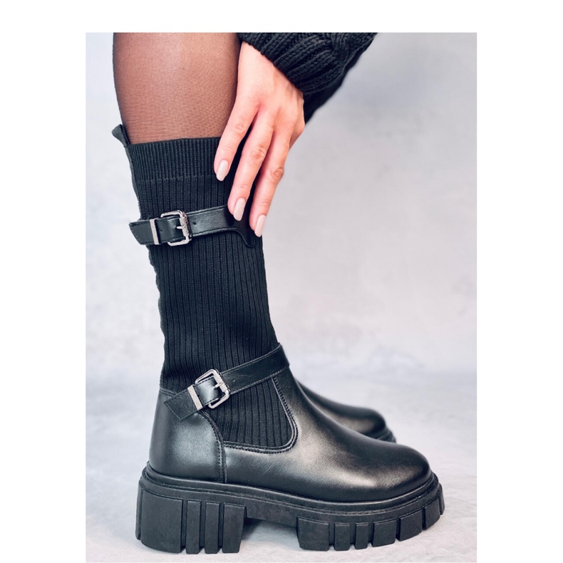 Bottines à tige élastique Rhea Noir - Inello le noir 2