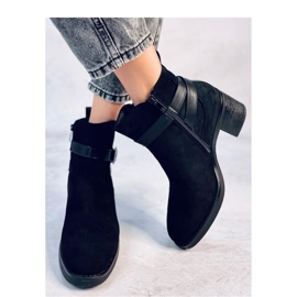 Yonda Bottines noires à talon stable - Inello le noir 3