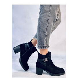 Yonda Bottines noires à talon stable - Inello le noir 4