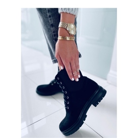 Vecna ​​​​Bottines à lacets Worker noires - Inello le noir 3