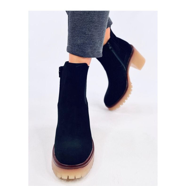 Bottines à talon large et protecteur Mattis Noir - Inello 2