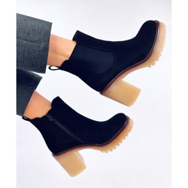 Bottines à talon large et protecteur Mattis Noir - Inello le noir 4