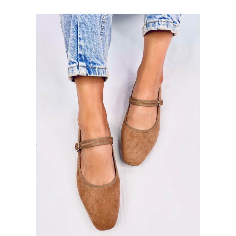 Ballerines style Mary Jane kaki brun 1