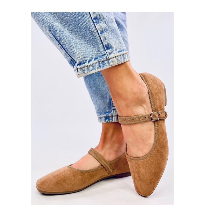 Ballerines style Mary Jane kaki brun 2