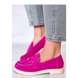 Seastar Mocassins femme en daim rose 2