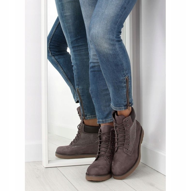 Trappeurs grises pour femmes HQ896 Gris 1