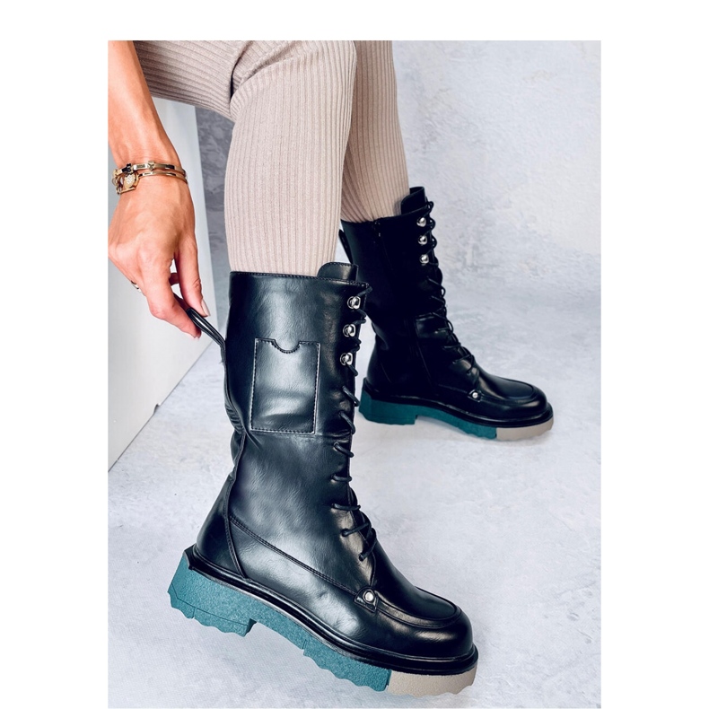 Bottines à semelle colorée le noir 2