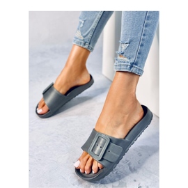 Sandale Tongs en caoutchouc avec boucle Romero Gris - Inello 2