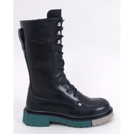 Bottines à semelle colorée le noir 4