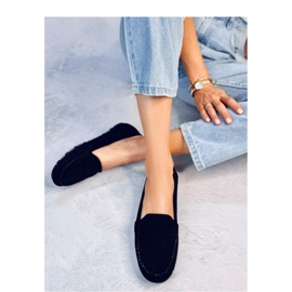 Mocassins femme en daim Noir le noir 2