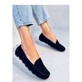 Mocassins femme en daim Noir le noir 3