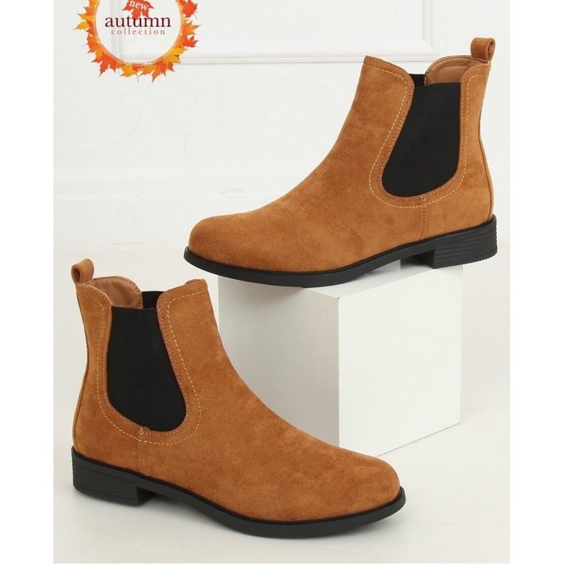 Bottines Chelsea classiques camel pour femmes brun 1