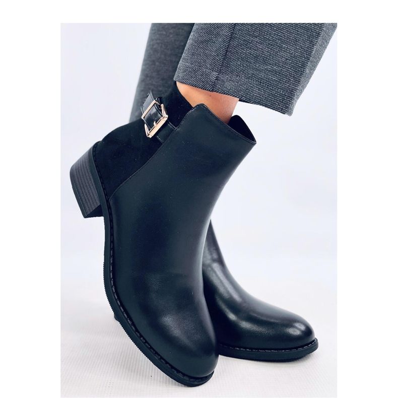 Bottines Chelsea femme en grain-suède Gammes Noir - Inello le noir 2