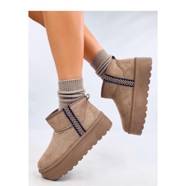 Weyan Khaki - Bottes de neige courtes plateforme Inello brun 1
