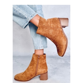 Bottines à talons hauts Classic Camel brun 1