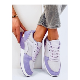 Baskets femme violet clair 1