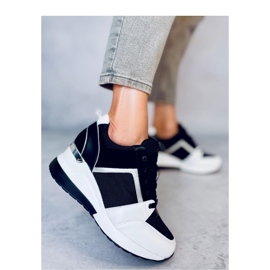 Baskets compensées NOIR/BLANC le noir 1