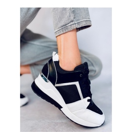 Baskets compensées NOIR/BLANC le noir 3