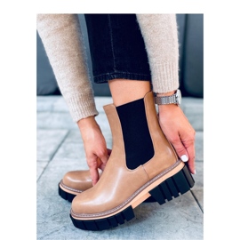 Bottines Chelsea femme Bella LT.KHAKI - Inello brun 2