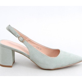 Escarpins Talons Ouverts Vert 1