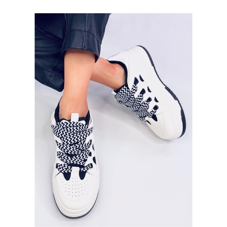 Baskets femme Allman Noir - Inello blanche 1