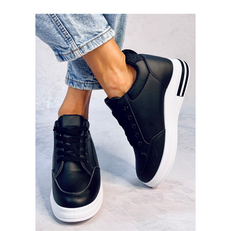 Baskets compensées femme Noir 1