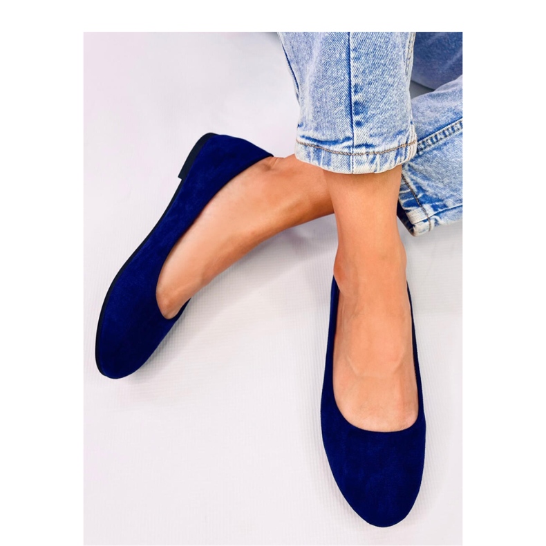 Ballerines classiques en daim bleu 1