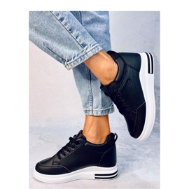 Baskets compensées femme Noir le noir 2