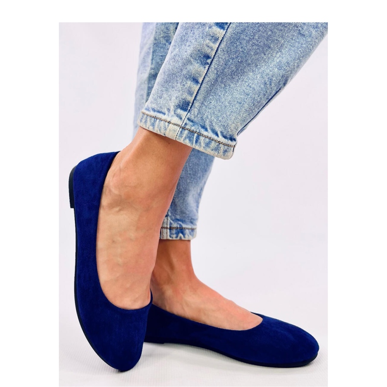 Ballerines classiques en daim bleu 2