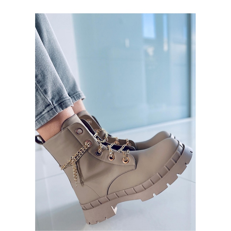 Bottines à lacets Lohan Abricot - Inello beige 2