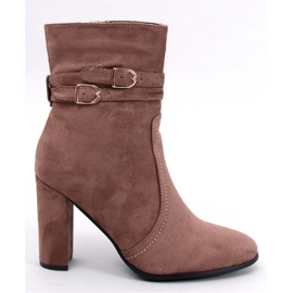 Dianes Bottines à talons en daim kaki - Inello brun 1