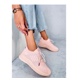 Chaussures de sport chaussettes pour femmes rose 1