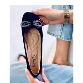 Ballerines en daim avec nœud Serna Nero - Inello noir 2