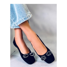 Ballerines en daim avec nœud Serna Nero - Inello le noir 3