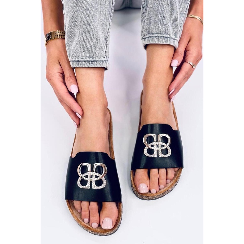 Curseurs en liège avec zircons Noir 1