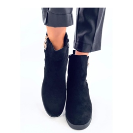 Vavin Bottines compensées noires avec zip doré - Inello le noir 3