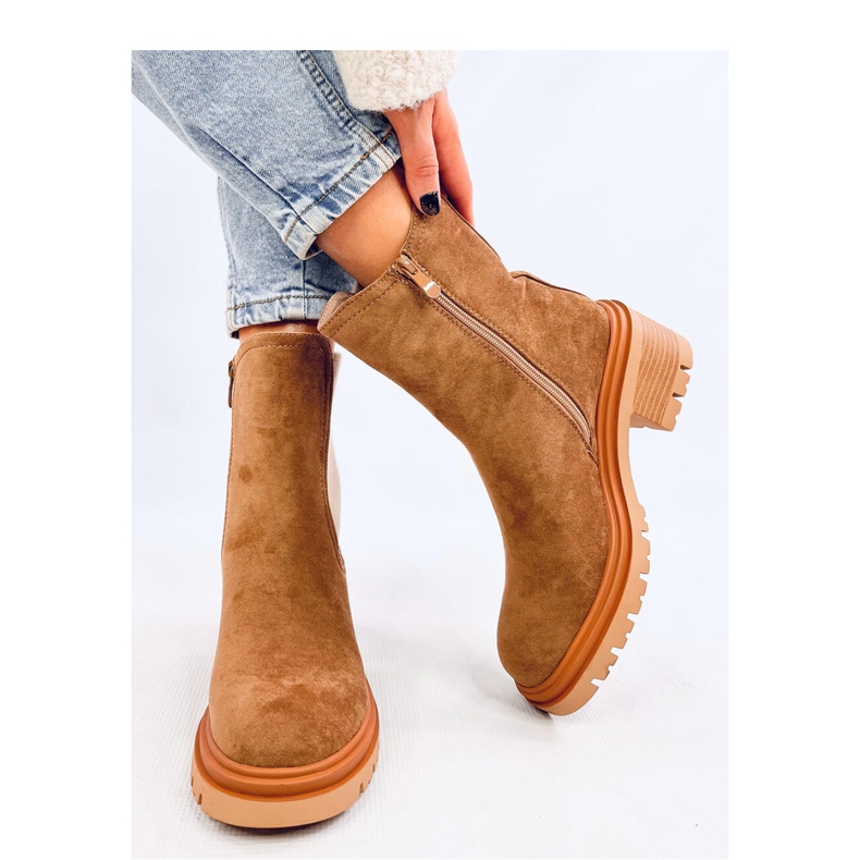 Bottines Chelsea avec revers pull kaki brun 1 Bottines Chelsea avec revers pull kaki brun 1
