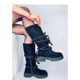 Bottines en daim à cordon, Spicer Black - Inello le noir 2