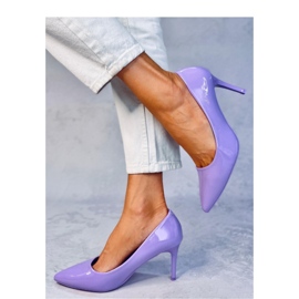 Escarpins aiguilles vernis violets Charlotte - Inello 2