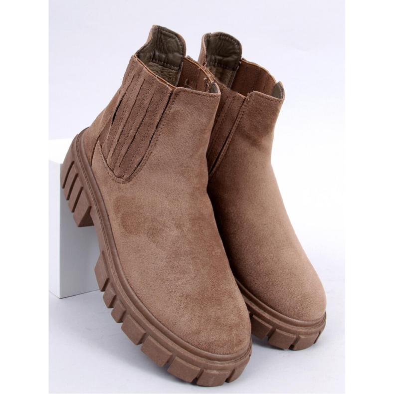 Bottines Chelsea femme Leigh Kaki - Inello beige 1 Bottines Chelsea femme Leigh Kaki - Inello beige 1