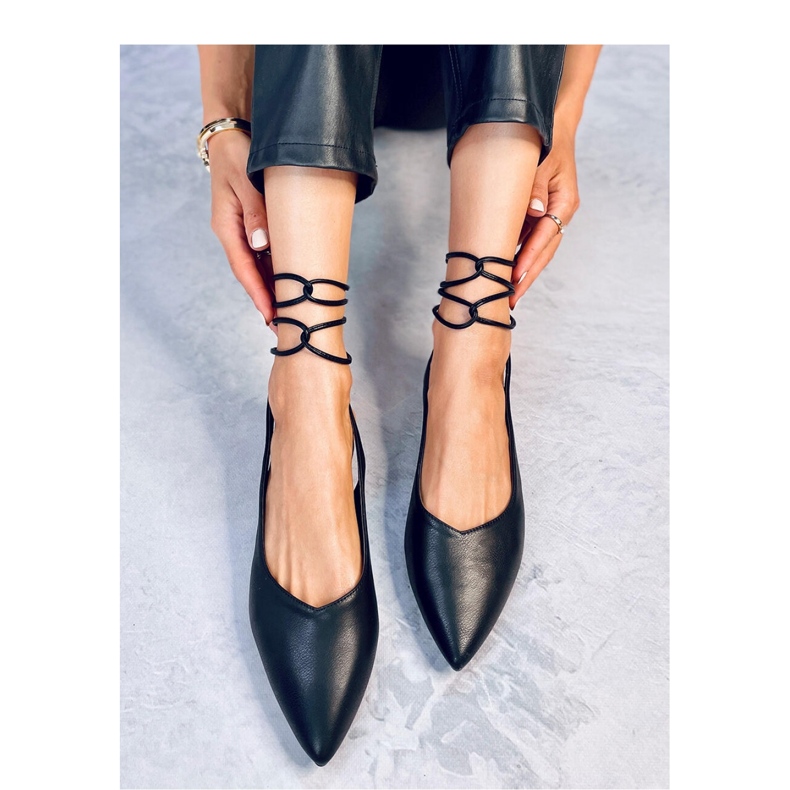 Ballerines à Lacets Noir le noir 1