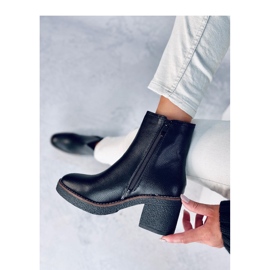 Tamika Bottines à talons en caoutchouc noir - Inello le noir 4