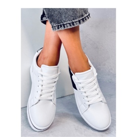 Baskets compensées noires blanche 3