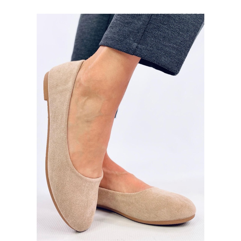 Ballerines classiques en daim Kaki beige 1