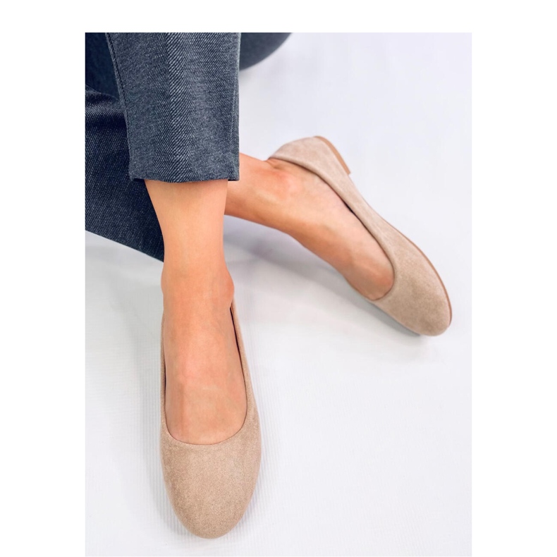 Ballerines classiques en daim Kaki beige 2