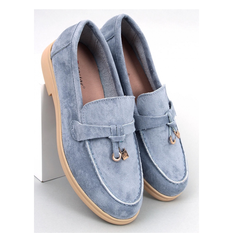 Mocassins Ottavia en daim bleu - Inello 1