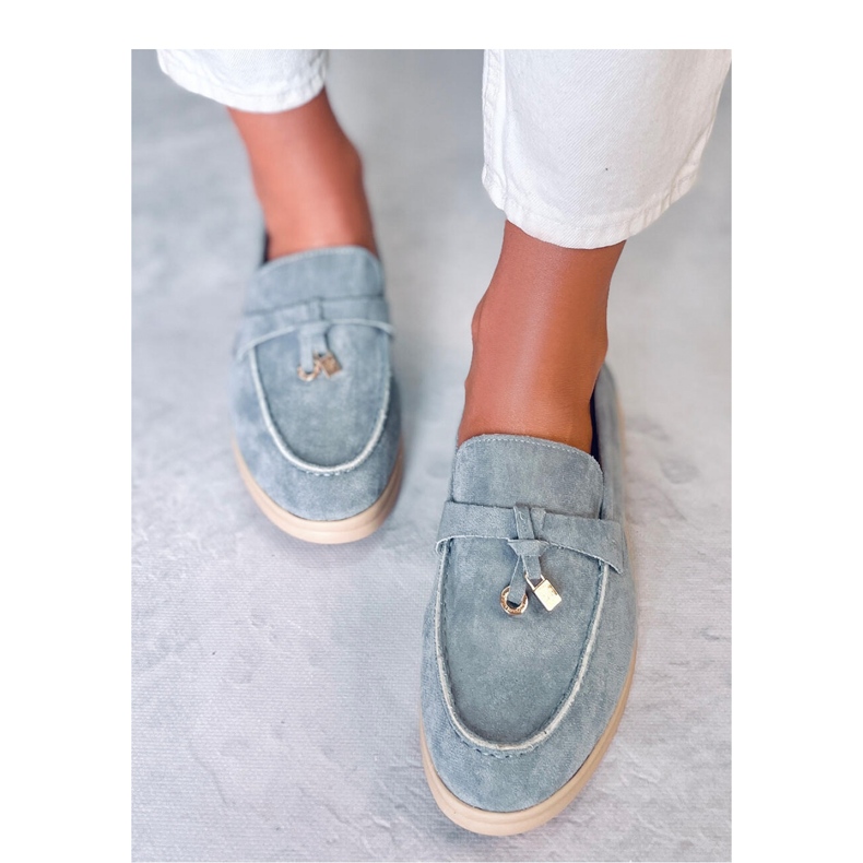 Mocassins Ottavia en daim bleu - Inello 2