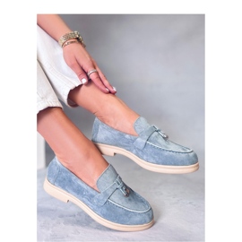 Mocassins Ottavia en daim bleu - Inello 3